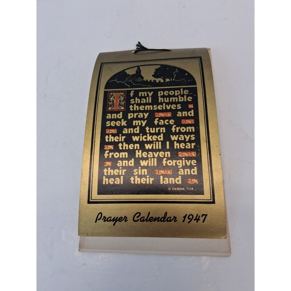 Vintage 1947 Prayer Calendar Women's Guild Evangelical Reformed Church Christian